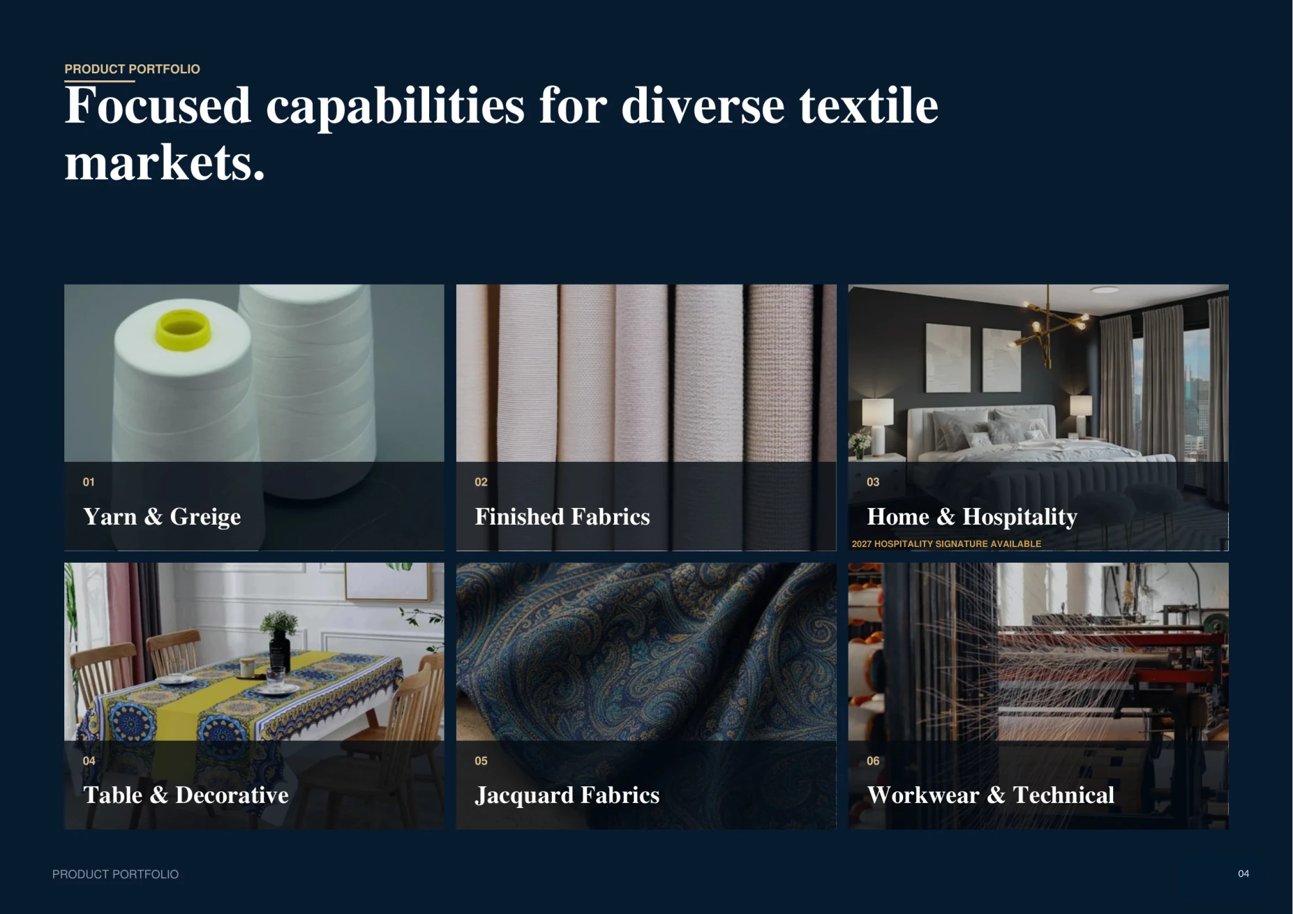 R.N. Textiles corporate brochure page 4