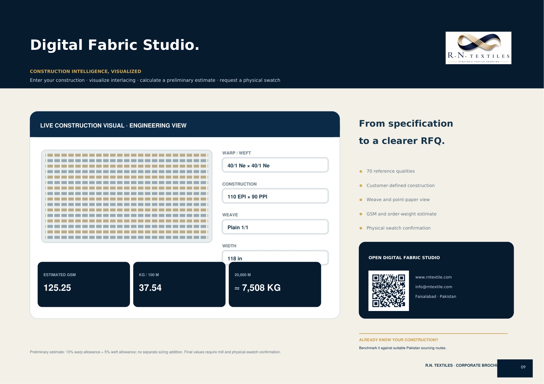 R.N. Textiles corporate brochure page 9