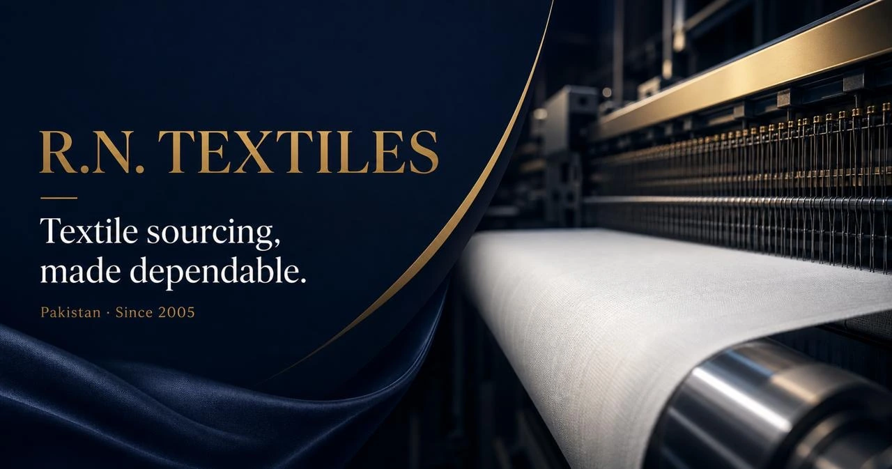 Premium textile loom and R.N. Textiles brand presentation