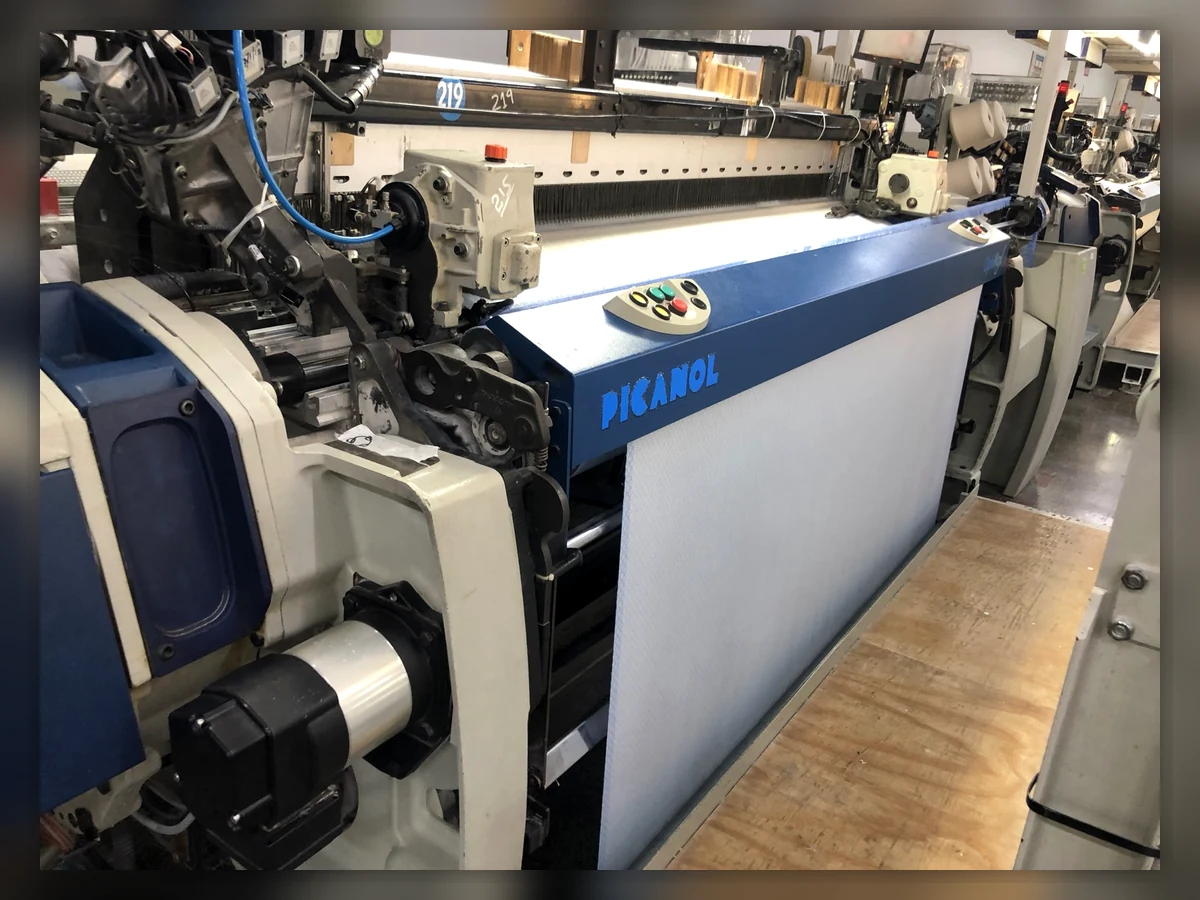 Original Picanol weaving loom photograph from a selected supplier mill